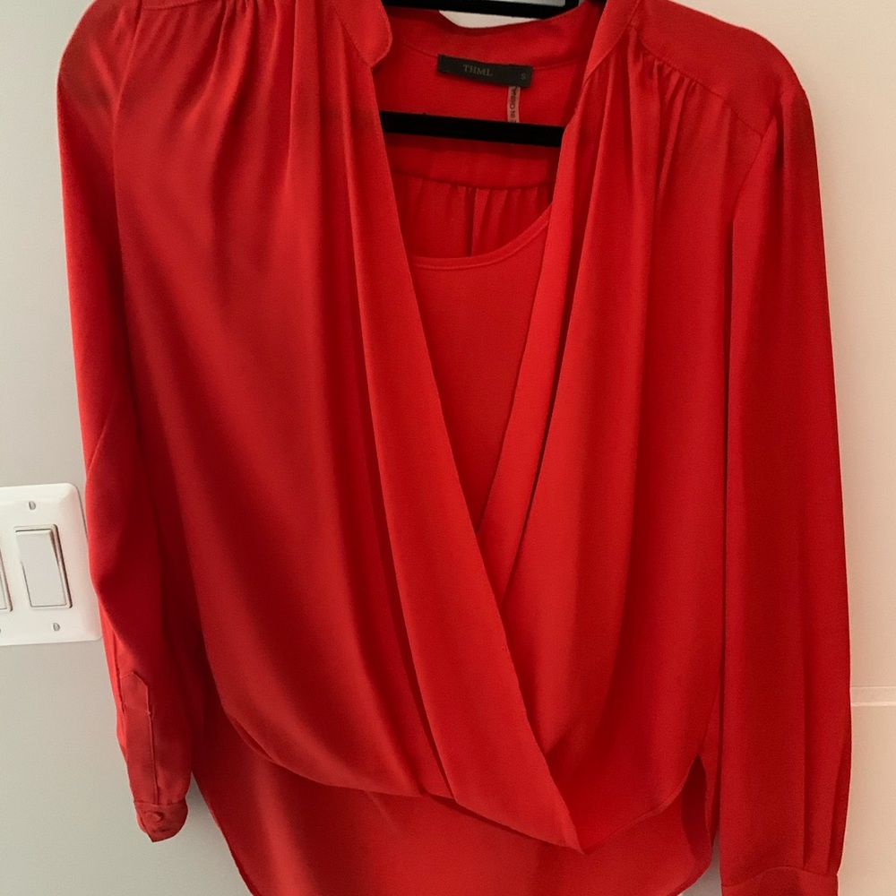 THML orange blouse